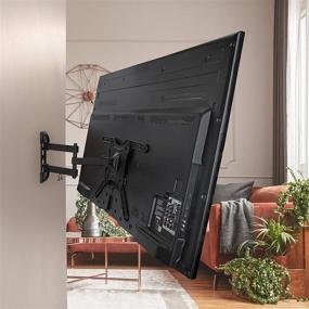 img 2 attached to 📺 Mount-It! Подвеска для телевизора со скользящим и поворотным рычагом - Подходит для экранов 26-55 дюймов, VESA 400x400, выдерживает до 66 фунтов