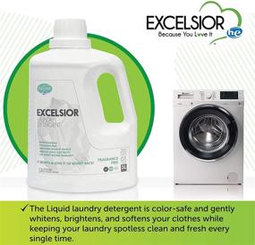 img 1 attached to Excelsior Eco-Friendly Laundry Detergent: Concentrated Unscented Liquid in Eco Bottle - Biodegradable, Solvent, and Phosphate Free - Ideal for Standard and High-Efficiency Washers - 3 Liter Size