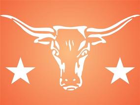 img 1 attached to 🐂 Longhorn Stencil | Small Size 6 x 3.25 inch XS | Cow Bull Skull Texas Farm Animal Stencils for Painting Templates