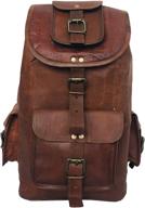 🎒 dhk handmade day pack messenger backpack: stylish and functional carry-all logo