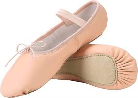 img 4 attached to Linodes Leather Ballet Slippers Girls Black 5 5M Sports & Fitness in Other Sports