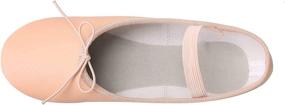 img 2 attached to Linodes Leather Ballet Slippers Girls Black 5 5M Sports & Fitness in Other Sports