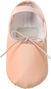 img 3 attached to Linodes Leather Ballet Slippers Girls Black 5 5M Sports & Fitness in Other Sports