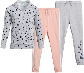 img 4 attached to Набор активной одежды для девочек WallFlower Girls Jogger Set