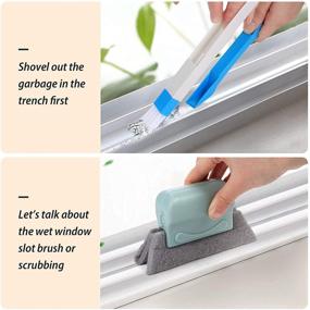 img 2 attached to TEZELWEO 13-Piece Window Groove Cleaning Kit: Ultimate Tools for Sparkling Windows and Cleaner Living Spaces