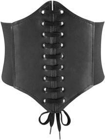 img 4 attached to Glamorstar Corset Lace Up Leather Elastic Dresses Women's Accessories