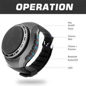 img 2 attached to 🎧 Silver Wireless Bluetooth Watch Speaker - Portable Wearable Mini Sport Stereo Subwoofer Speakers with Speakerphone, Multi Function MP3 Player, Anti-Lost Feature, and Enhanced Battery Life for All Smarter Phones+