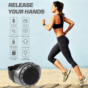 img 1 attached to 🎧 Silver Wireless Bluetooth Watch Speaker - Portable Wearable Mini Sport Stereo Subwoofer Speakers with Speakerphone, Multi Function MP3 Player, Anti-Lost Feature, and Enhanced Battery Life for All Smarter Phones+