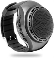 🎧 silver wireless bluetooth watch speaker - portable wearable mini sport stereo subwoofer speakers with speakerphone, multi function mp3 player, anti-lost feature, and enhanced battery life for all smarter phones+ logo