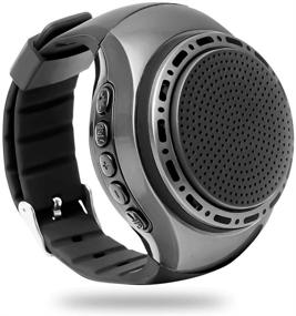 img 4 attached to 🎧 Silver Wireless Bluetooth Watch Speaker - Portable Wearable Mini Sport Stereo Subwoofer Speakers with Speakerphone, Multi Function MP3 Player, Anti-Lost Feature, and Enhanced Battery Life for All Smarter Phones+