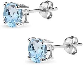 img 2 attached to 💎 Sterling Silver Round-Cut Solitaire Earrings for Girls: Stylish Jewelry Accessory