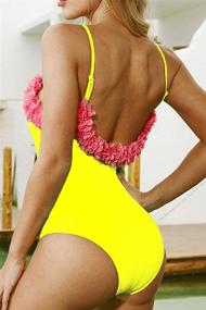 img 3 attached to 👙 CHYRII Swimsuit: Spaghetti Straps & Ruffled Monokini Women's Clothing in Swimsuits & Cover Ups