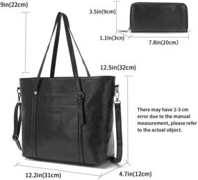 img 2 attached to Women's Top Handle Satchel Handbags & Wallets with High Shoulder Capacity - Leather Hobo Bags