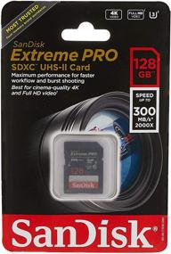 img 2 attached to 📸 SanDisk Extreme Pro SDXC UHS-II Flash Memory Card, 128GB, Black