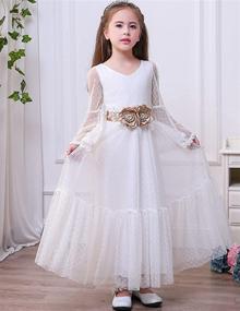 img 1 attached to Lace Boho-Chic Flower Girl Dress for First Communion - Stunning Dresses with Enhanced SEO