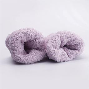 img 1 attached to Women's Non-Slip Hospital Grip Socks: Fluffy Slipper Socks with Grips