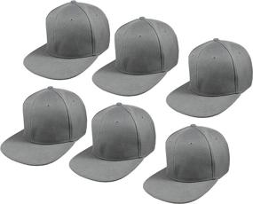 img 3 attached to 🧢 Get 6-Pack Gelante Plain Blank Flat Brim Adjustable Snapback Baseball Caps