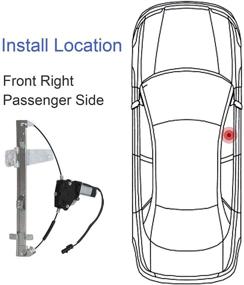 img 2 attached to 🚘 741-557 Front Passenger Power Window Regulator for Jeep Grand Cherokee 2000-2004 | Replacement Part 55363286AA 2552-6326R