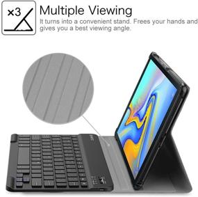 img 1 attached to Съемная Bluetooth клавиатура для планшета от Fintie - легкие аксессуары, идеальные для сумок, чехлов и рукавов