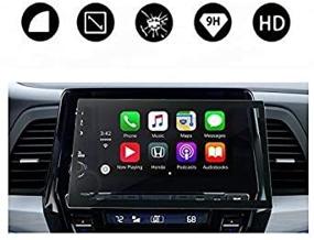 img 4 attached to 🚗 HD Clear TEMPERED GLASS Car In-Dash Screen Protector for 2018 2019 2020 Honda Odyssey Touring 8 Inch Display Audio Touch Screen Navigation System