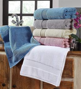 img 1 attached to 🛀 703 GSM 6 Piece Towels Set: Premium Hotel & Spa Quality, 100% Cotton, Zero Twist, Highly Absorbent, Teal Color, Includes 2 Bath Towels, 2 Hand Towels, and 2 Wash Cloths