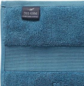 img 3 attached to 🛀 703 GSM 6 Piece Towels Set: Premium Hotel & Spa Quality, 100% Cotton, Zero Twist, Highly Absorbent, Teal Color, Includes 2 Bath Towels, 2 Hand Towels, and 2 Wash Cloths