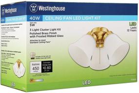 img 3 attached to 💡 Enhance your Ceiling Fan with the Westinghouse Lighting 7784500 LED Cluster Light Kit – Polished Brass Finish and Frosted Ribbed Glass