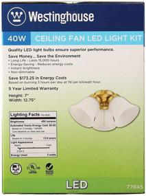 img 2 attached to 💡 Enhance your Ceiling Fan with the Westinghouse Lighting 7784500 LED Cluster Light Kit – Polished Brass Finish and Frosted Ribbed Glass