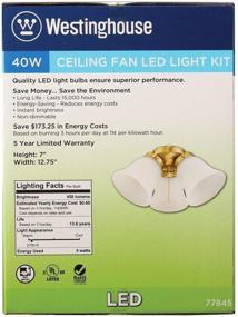 img 1 attached to 💡 Enhance your Ceiling Fan with the Westinghouse Lighting 7784500 LED Cluster Light Kit – Polished Brass Finish and Frosted Ribbed Glass