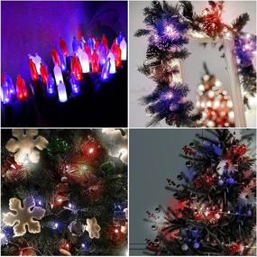 img 1 attached to CIRZA 150 LED Red White＆Blue Christmas String Lights