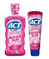 🍬 act kids bubblegum blowout mouthwash and toothpaste for improved oral health logo