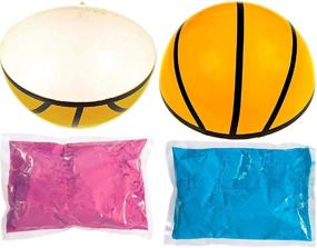 img 1 attached to Gender Reveal Basketball - Innovative Leak-Proof Design. 🎉 Largest Size and Maximum Powder for Spectacular Puff, Stunning Photos!