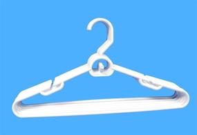 img 2 attached to Merrick Plastic Attachable Hangers, 👕 6-Pack White: Compact and Convenient Organization Solution