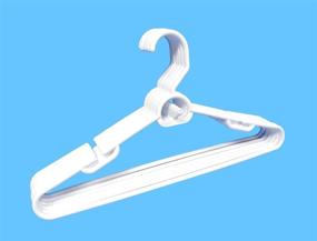 img 3 attached to Merrick Plastic Attachable Hangers, 👕 6-Pack White: Compact and Convenient Organization Solution