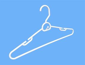 img 1 attached to Merrick Plastic Attachable Hangers, 👕 6-Pack White: Compact and Convenient Organization Solution