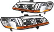 🔦 замена хромированных янтарных фар для 98-02 honda accord - dna motoring hl-oh-ha98-ch-ab логотип