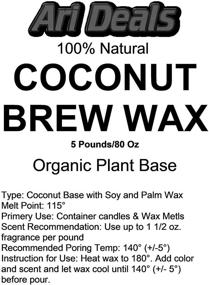 img 1 attached to 🕯️ Organic Coconut Wax Blend 5 lbs/80 Oz - Candle Making Supplies for Containers & Wax Melts - Vegan & Cosmetic Grade - White, 5 lb