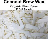 🕯️ organic coconut wax blend 5 lbs/80 oz - candle making supplies for containers & wax melts - vegan & cosmetic grade - white, 5 lb logo