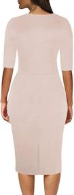 img 3 attached to Chic Women's Vintage Contrast Bodycon Dresses: Unveiling Timeless Style in Women's Clothing