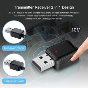 img 3 attached to 🔌 2021 USB Bluetooth 5.0 Transmitter Receiver: Enhance Audio Connectivity for Home Stereo/Car/Laptop/PC