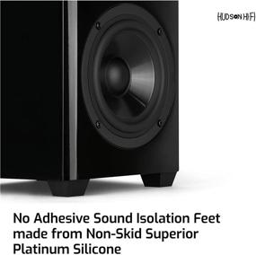 img 2 attached to Hudson Hi-Fi Silicone Isolation Feet - 4 Pack, Firm Block 150lb Capacity (Non-Adhesive) - Enhance Audio Quality & Stability