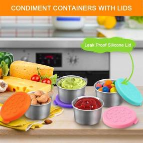 img 3 attached to 🔒 Leakproof Stainless Container Condiment Containers for Optimal Storage