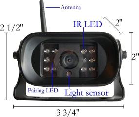 img 1 attached to 📷 4Ucam Два беспроводная камера система с 7-дюймовый Четырех-Вид разделения экран монитор для автобус, RV, прицеп, дом, 5-е колеса и грузовики - Идеально подходит для резервного копирования и заднего вида целей