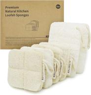 🌿 altogether goods natural loofah kitchen sponges - 6 pack non-scratch durable plant-based dish scrubbers, compostable & biodegradable with hanging string - long lasting and easy to hold sizes logo