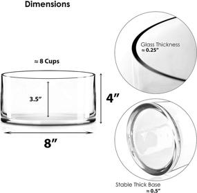 img 3 attached to 🌸 Большая стеклянная цилиндрическая ваза CYS EXCEL (Высота: 4 дюйма, Диаметр: 8 дюймов), множество вариантов размеров - изумительная стеклянная ваза для цветов на все случаи жизни.