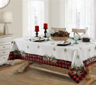 rectangle lintex bordered christmas tablecloth logo