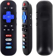 enhanced rc280 remote control with netflix, amazon, rdio, vudu keys for tcl roku tv models 32s3700, 43up120, 50fs3800, 55up120 & more! logo