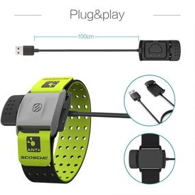 img 2 attached to 🔌 Premium 100cm USB Charging Cable for Scosche Rhythm+ Plus - Heart Rate Monitor Accessories by TUSITA