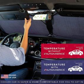 img 2 attached to 🚗 Autoamerics Foldable Car Sun Shade - 1-Piece Windshield Sunshade for Most Sedans SUV Trucks - Best UV Ray Blocker and Heat Shield Reflector - Medium Size for Maximum Vehicle Cooling