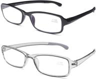 👓 doovic 2 pack readers: lightweight blue light blocking glasses for women & men - 1.5 strength, anti-eyestrain computer reading glasses logo